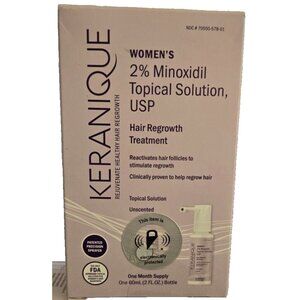 Keranique Women's 2% Minoxidil Hair Regrowth Spray Solution 30 Day Supply Sealed